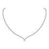 Diamond Necklace with Heart Shape Center Stone