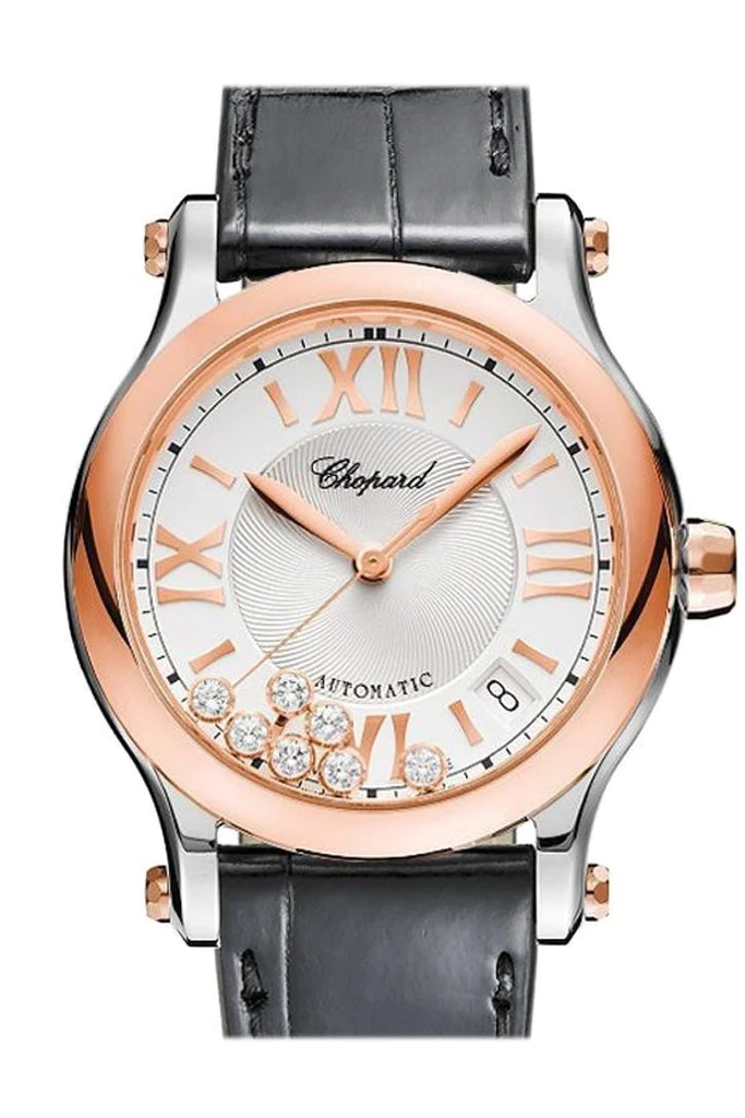 Chopard Happy Sport Stainlees steel and Ethical Rose Gold & Diamonds Ladies Watch