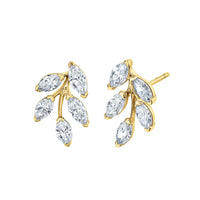 Marquise Diamond Leaf Earrings