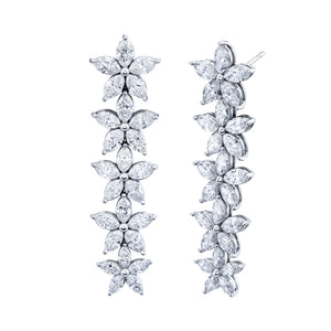 Graduated Floret Dangle Earrings