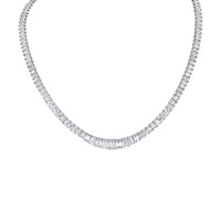 Graduated Emerald Cut Diamond Necklace