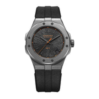 2025 Model Chopard Alpine Eagle SL Cadence 8HF 41mm Watch - Ref: 298600-3028 - Black Index Dial in Titanium Case, Black Rubber