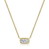 Cushion Cut Diamond Bezel Pendant