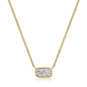 Cushion Cut Diamond Bezel Pendant