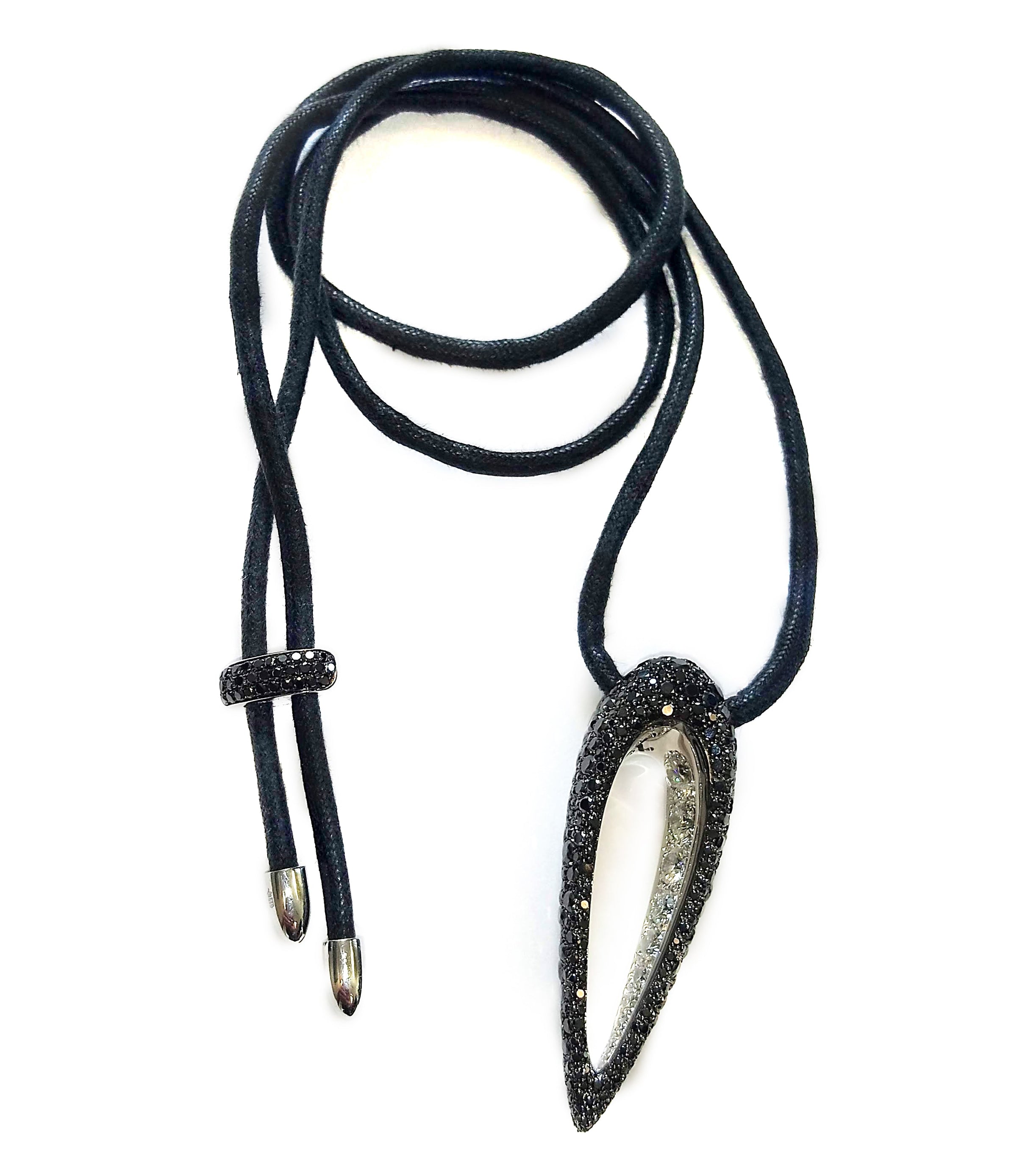 De Grisogono Polina Pendant With Blackened Gold And Diamonds