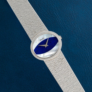 White Gold 'Mother Of Pearl & Lapis Lazuli' Dress Watch