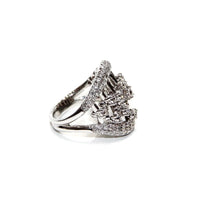 Damiani 18K White Gold Abacus Diamond Lady's Ring
