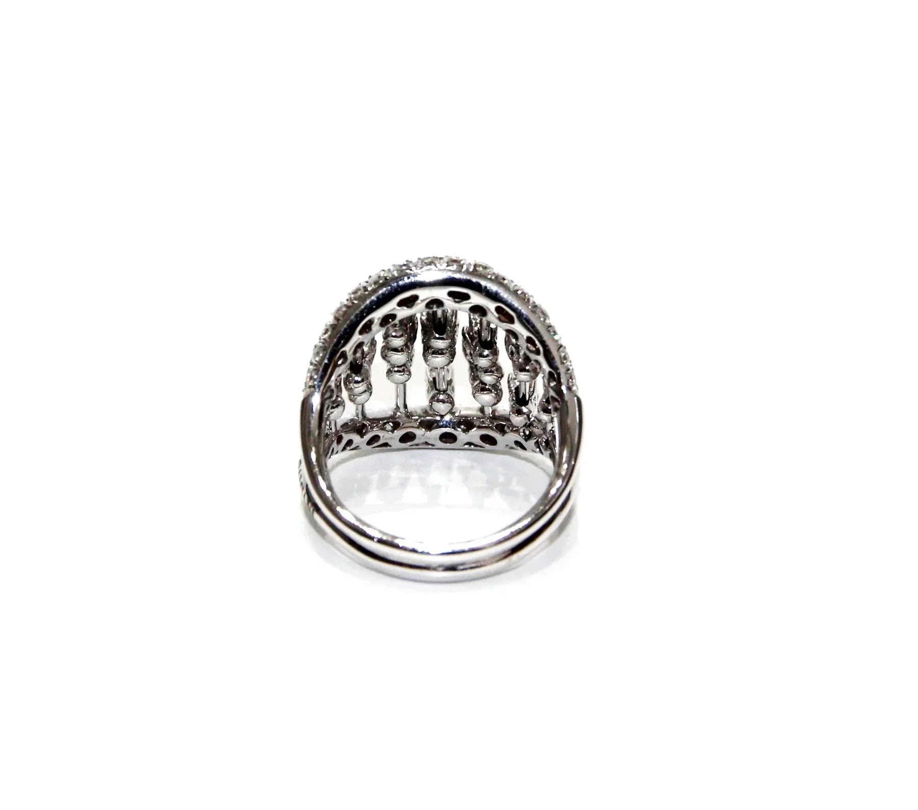 Damiani 18K White Gold Abacus Diamond Lady's Ring