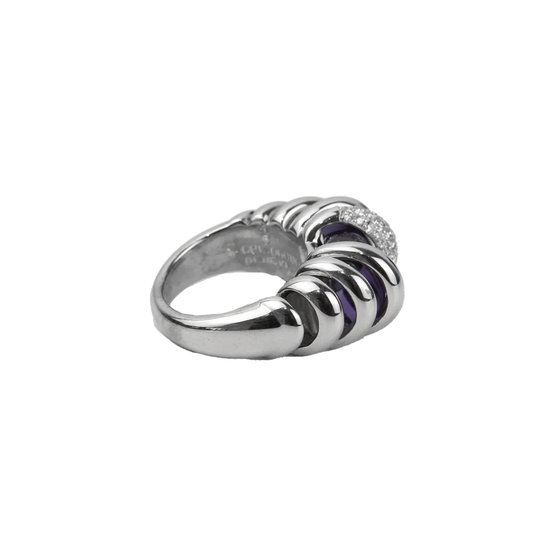 De Grisogono 18K White Gold Amethyst & Diamond Lady's Ring