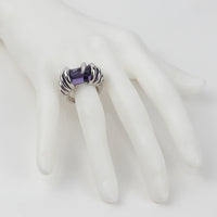 De Grisogono 18K White Gold Amethyst & Diamond Lady's Ring