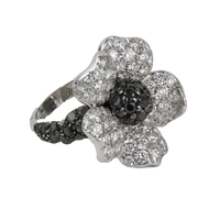 De Grisogono 18K White Gold Flower Diamond Lady's Ring