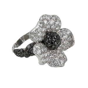 De Grisogono 18K White Gold Flower Diamond Lady's Ring