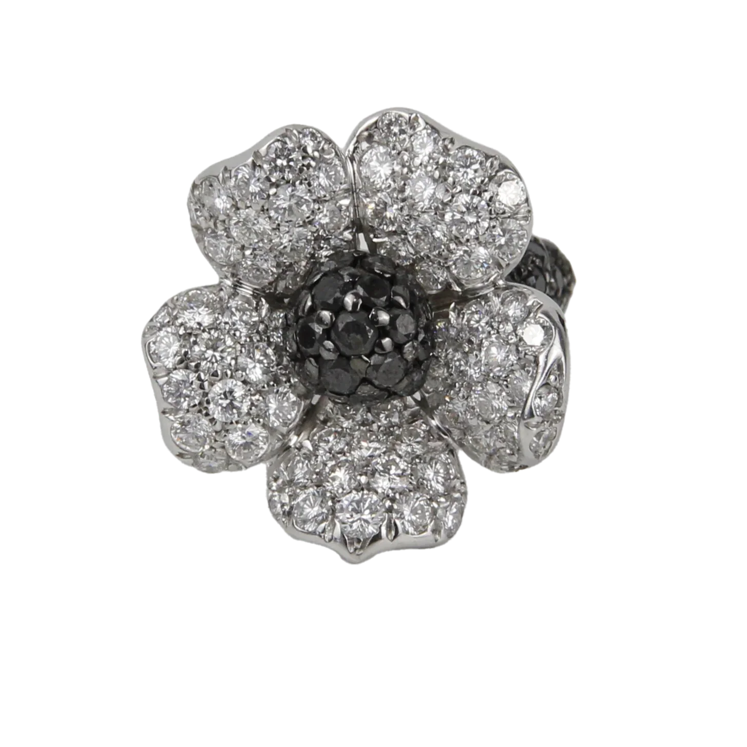 De Grisogono 18K White Gold Flower Diamond Lady's Ring