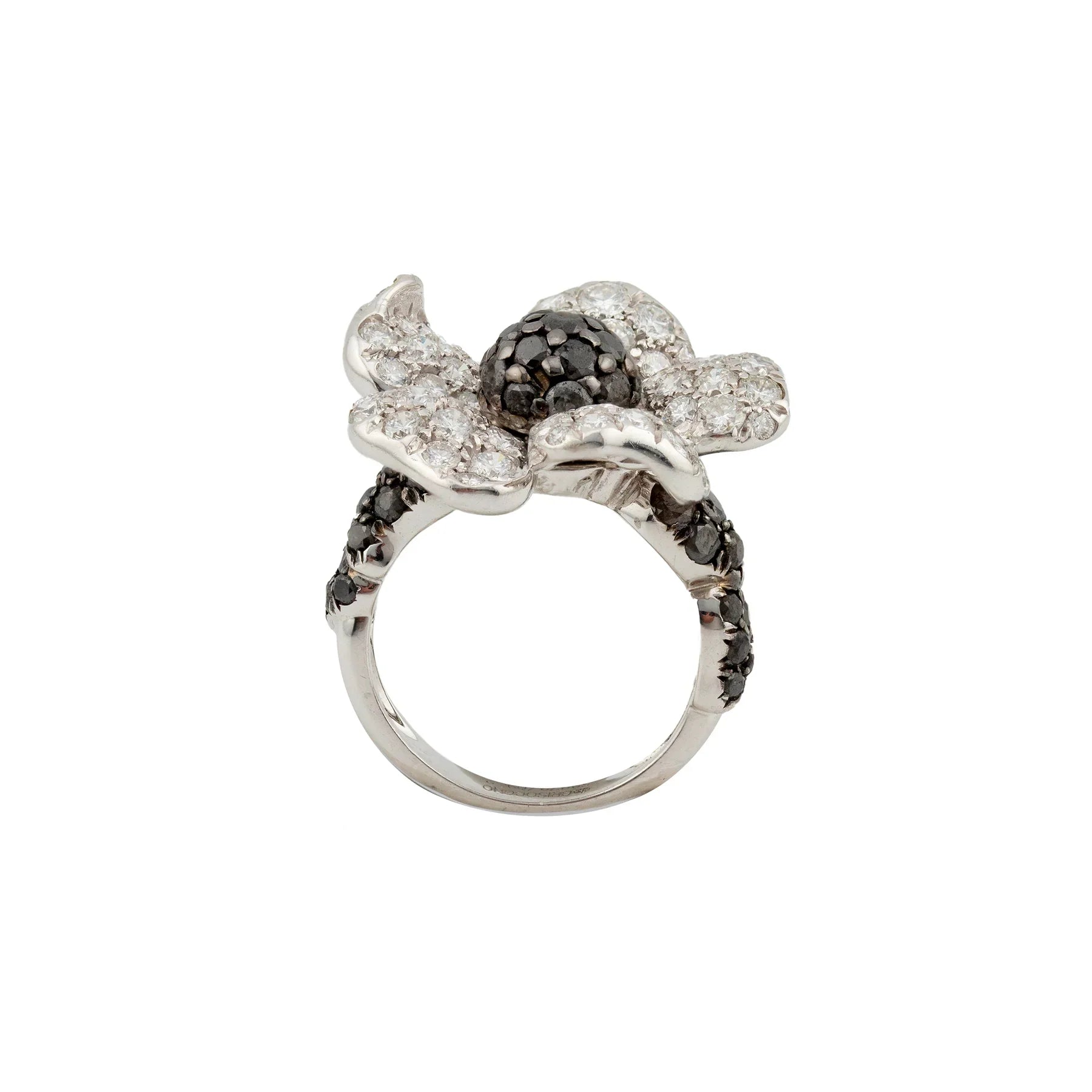 De Grisogono 18K White Gold Flower Diamond Lady's Ring