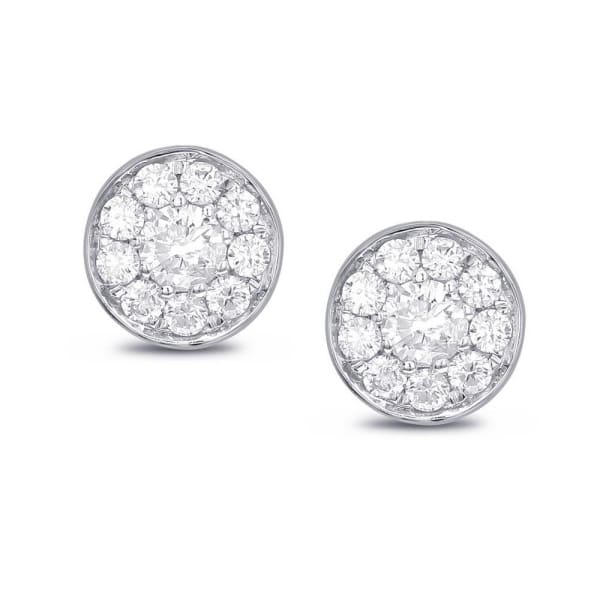 0.50ct. Natural Diamond Stud Earrings Set In 18K White Gold