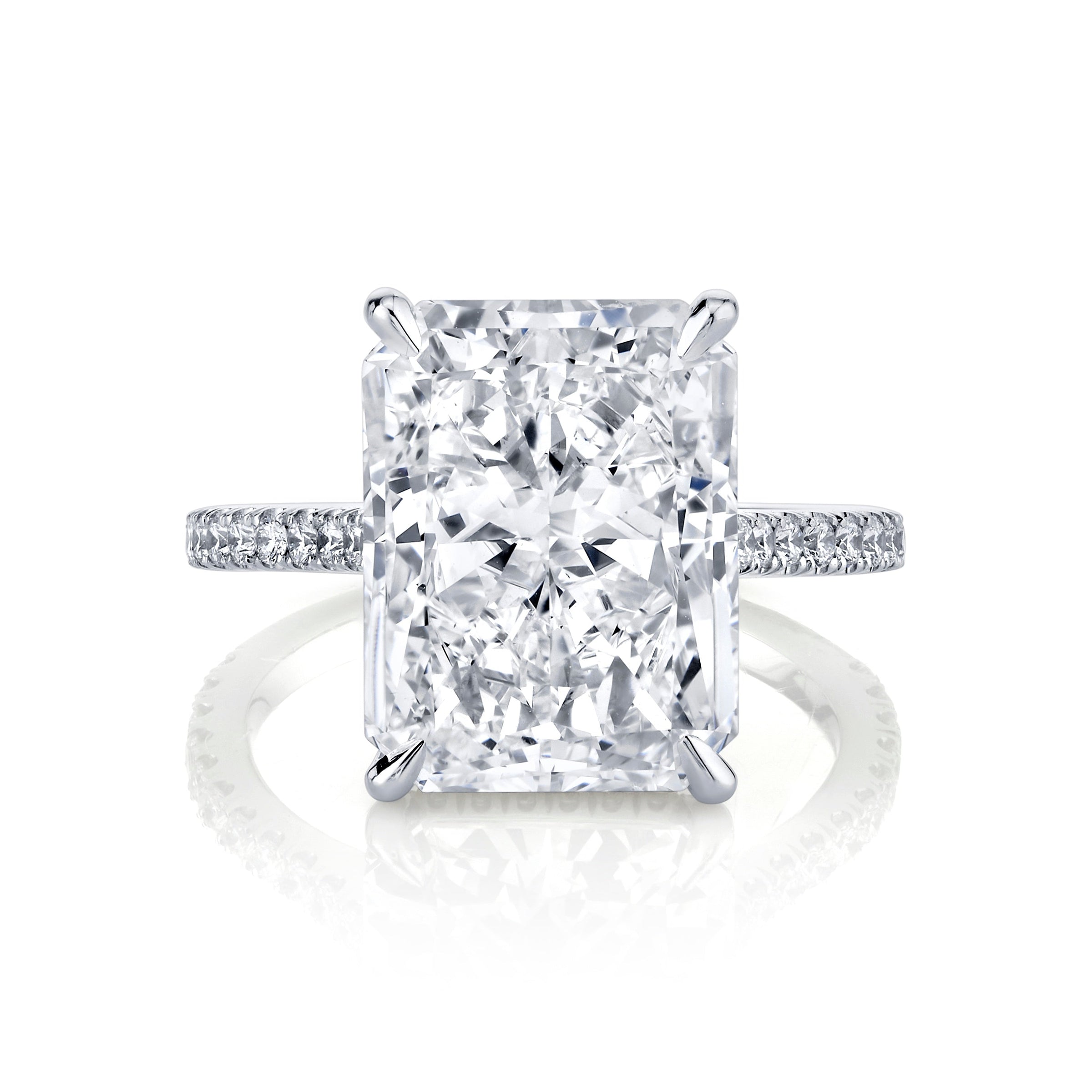 8.42 Carat Radiant Diamond Solitaire Ring
