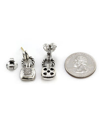 David Yurman Renaissance Pave Diamond Drop Earrings In Sterling Silver