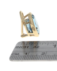 Oval Faceted Swiss Blue Topaz Earrings