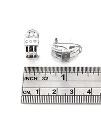 Diamond Bar Curved Earrings