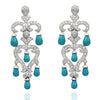 Diamond and Turquoise Earrings in Gold