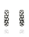 Hardy Dot Half Hoop Earrings in Silver