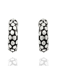 Hardy Dot Half Hoop Earrings in Silver