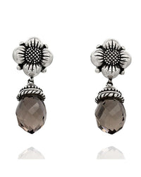 Dweck Quartz Earrings in Silver