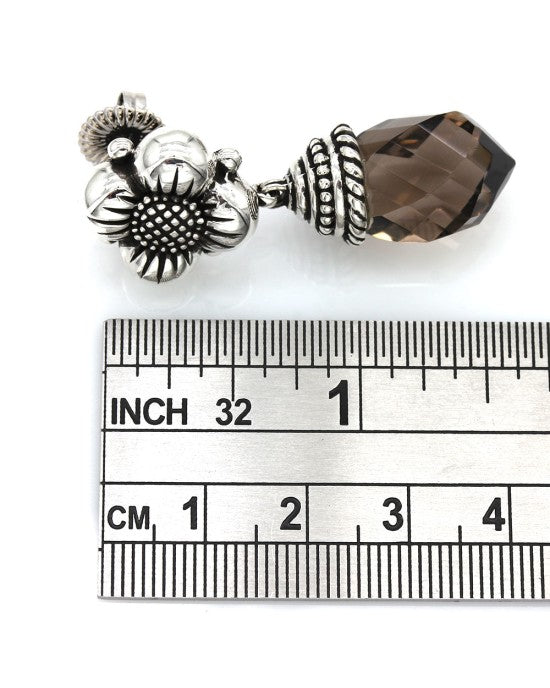 Dweck Quartz Earrings in Silver