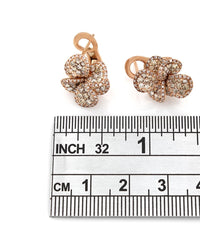 14KR Diamond Flower Earrings