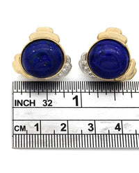 Lapis and Diamond Fashion Earrings