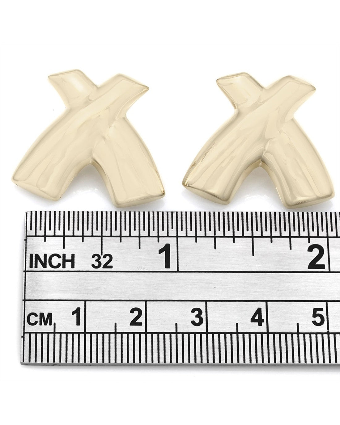 14KY Large X Earrings