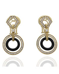 Lagos Diamond and Black Onyx Drop Earrings