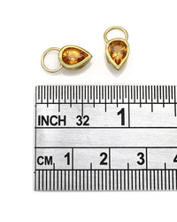 18KY Citrine Earring Charms