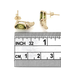 Peridot and Diamond Fashion Earrings