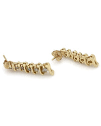 Graduated Diamond S Link Drop Earrings