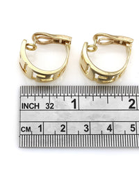 Descending Greek Key Half Hoop Earrings