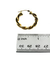 Medium Twisted Hoop Earrings in Gold