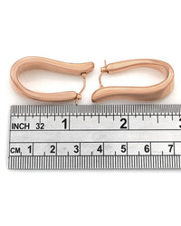 Elongated J Earrings in Rose Gold