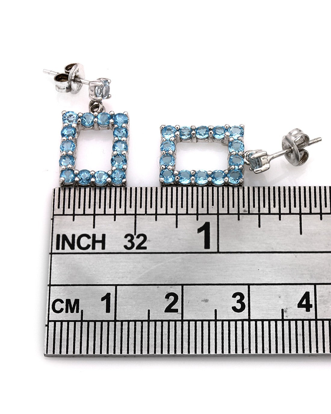Blue Topaz Dangle Earrings
