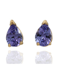 Pear Shape Tanzanite Stud Earrings