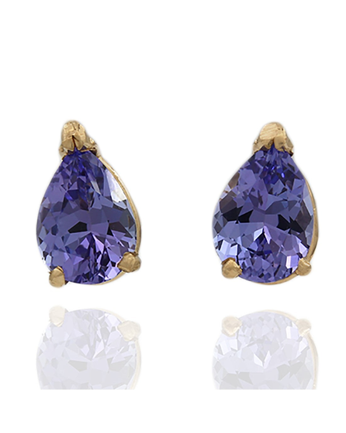 Pear Shape Tanzanite Stud Earrings
