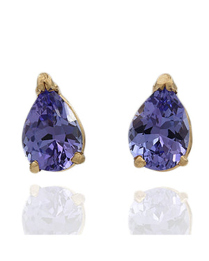 Pear Shape Tanzanite Stud Earrings