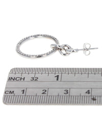 0.96ctw Diamond Drop Earrings in 18K White Gold
