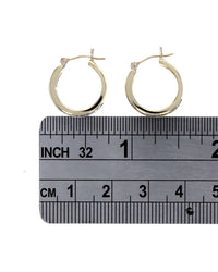 3 Row Diamond Hoop Earrings in Yellow Gold