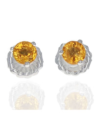 Yellow Sapphire Stud Earrings