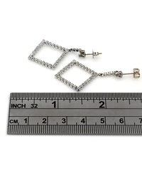 Diamond Shape Diamond Dangle Earrings