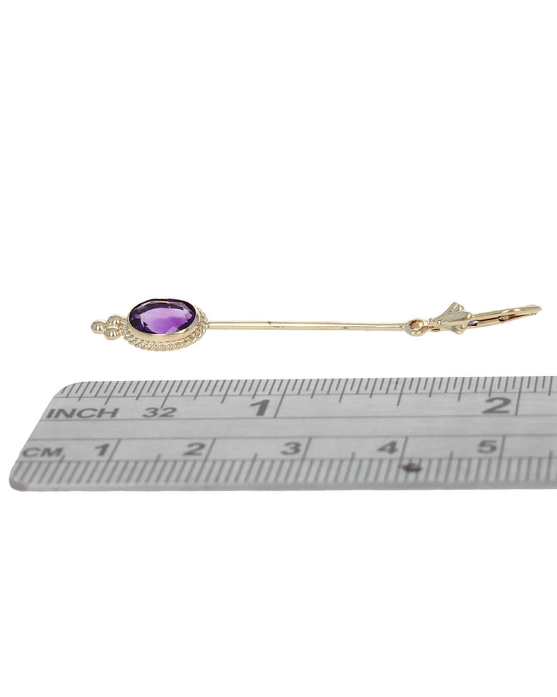 Amethyst Drop Dangle Earrings