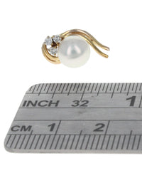 Pearl and Diamond Accent Earrings