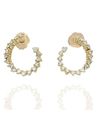 Diamond Twisted Spiral Earrings