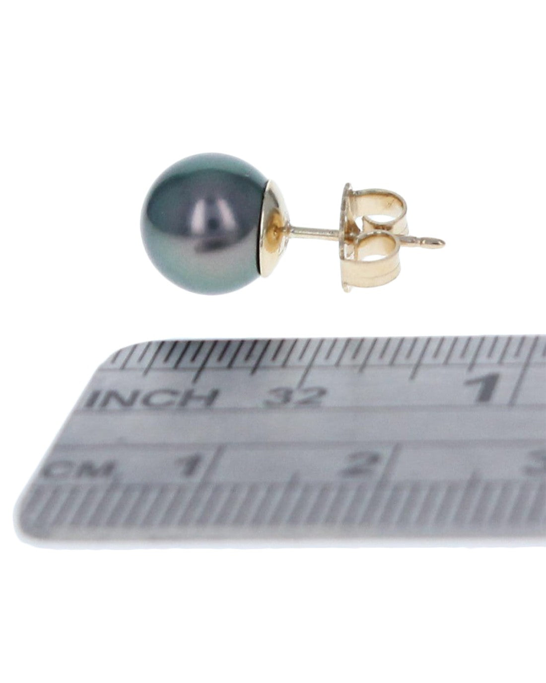 Black Tahitian Pearl Stud Earrings